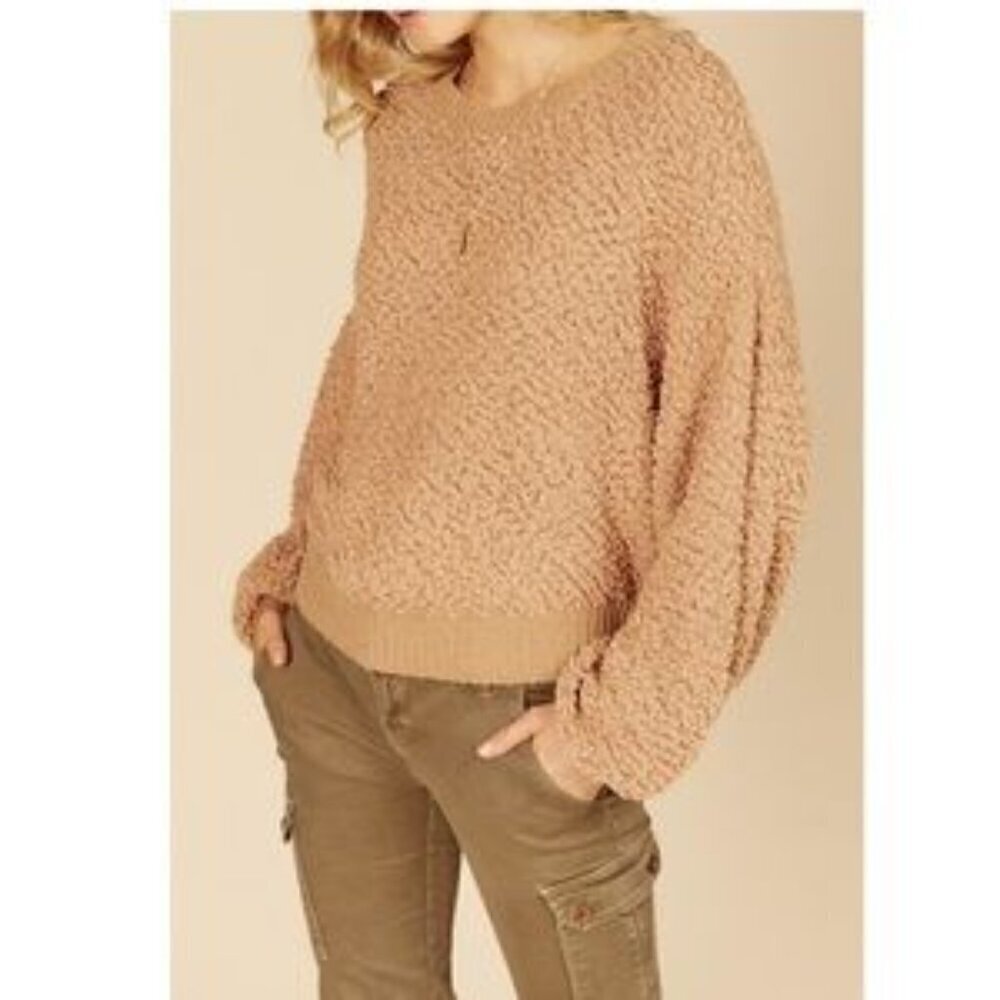 Vintage Havana Soft Oversized Popcorn Sweater